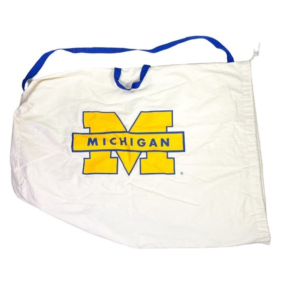 Vintage Michigan Canvas Drawstring Laundry Bag W/ Strap - Picture 1 of 10